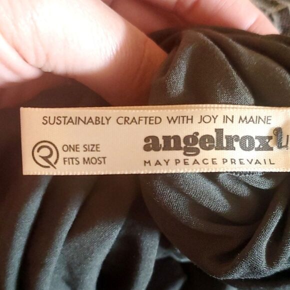 ANGELROX TRUE PEARL‎ Flowy T Green One Size Fits Most Lagenlook - Picture 5 of 6